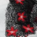 Black, red - Wraps & cloaks - felting