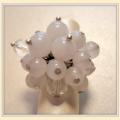 White flower - Rings - beadwork