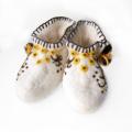Shoes with flowers geltonom - Shoes & slippers - felting