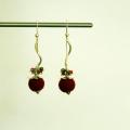 " berries " - Earrings - felting