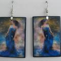 Handmade earrings (Decoupage) - Earrings - beadwork