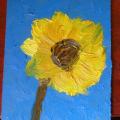 Yellow flowers - Oil painting - drawing