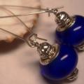 Blue Pandora beads auskariukai - Earrings - beadwork