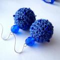 Denim - Earrings - needlework