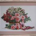 Oil and dahlias - Needlework - sewing