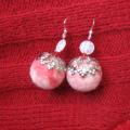 Balls - Earrings - felting