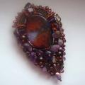 Purple PAGUNDA - Brooches - beadwork