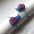 Beetle Rubbers - Hair accessories - felting