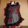 RED-BLACK - Wraps & cloaks - felting