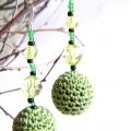 Greenfinch - Earrings - needlework