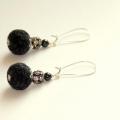 " asphalt " - Earrings - felting