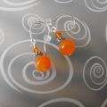 Oranges - Earrings - beadwork