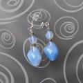 Bluish - Earrings - beadwork