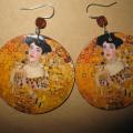 Klimt - Woman - Earrings - beadwork
