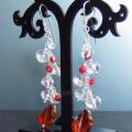 Red Magma - Earrings - beadwork