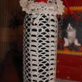 Decorated bottle - Lace - needlework