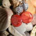 sun-red berry - Earrings - beadwork
