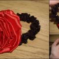 Hair elastic band " rose " - Accessory - sewing