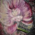 orhideja - Oil painting - drawing