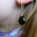 Black lasas - Earrings - beadwork