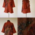 Veltas jacket " rust bloom " - Jackets & coats - felting