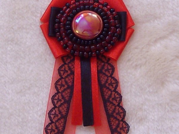 NO. 29 red ribbon - Brooches