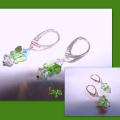 Swarovski crystal butterflies - Earrings - beadwork