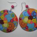 decoupage earrings Color precipitation - Earrings - beadwork