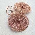 Copper Sun - Earrings - beadwork
