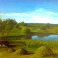Haymaking - Oil painting - drawing