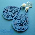 Blue summer - Earrings - beadwork