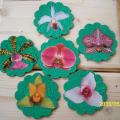 ORCHID Coasters - Decoupage - making