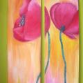 Poppies stray ... - Oil painting - drawing