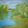 The village ... - Oil painting - drawing