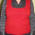 Red vest - Blouses & jackets - knitwork