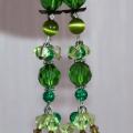 No. 16 green ... green ... green - Earrings - beadwork