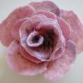 Pink Rose - Flowers - felting