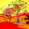 Burning Tree - Computer graphics - drawing