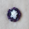 NO. 50 colored amethyst brooch - Brooches - making