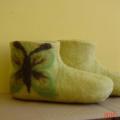 With butterflies - Shoes & slippers - felting