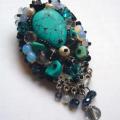 Turquoise - Brooches - beadwork