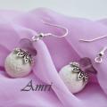 Perforations coral - Earrings - beadwork