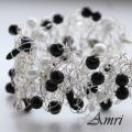 Black white - Bracelets - beadwork