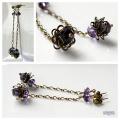 Vintage Violet II - Earrings - beadwork