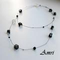 Glass cubes - Necklace - beadwork