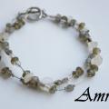 Greenish gray - Bracelets - beadwork