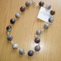 Gray agate - Necklace - beadwork
