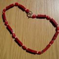 Cherry jadeite and quartz - Necklace - beadwork