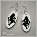 Earrings " musicians boy " - Decoupage - making