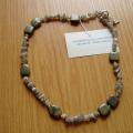 Labradorite and pictorial jasper - Necklace - beadwork
